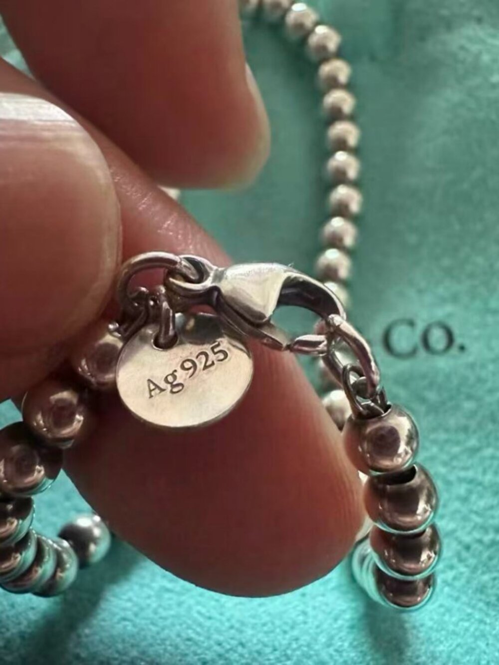 Tiffany & Co. Blue Heart Bead Bracelet - Picture 3 of 6
